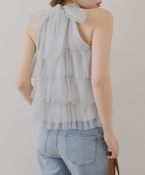 チュールティアードアメスリブラウス（シャツ/ブラウス）｜Chico