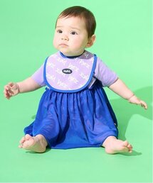 ナンバリングワンピース風半袖ロンパース