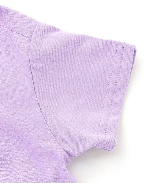 X-girl Stages(エックスガールステージス)の「ナンバリングワンピース風半袖ロンパース(ロンパース・キッズ・ラベンダー/オフホワイト・70cm)」の15枚目の写真