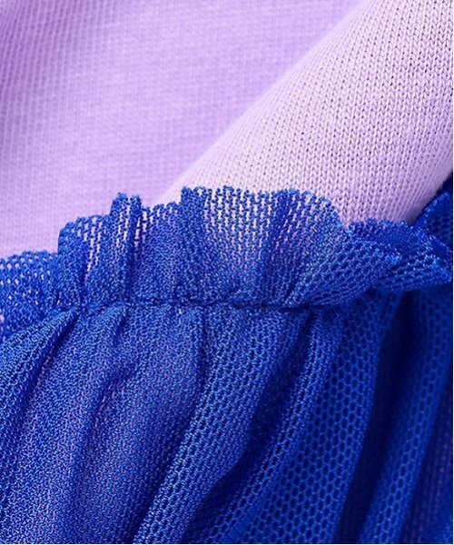 X-girl Stages(エックスガールステージス)の「ナンバリングワンピース風半袖ロンパース(ロンパース・キッズ・ラベンダー/オフホワイト・70cm)」の11枚目の写真