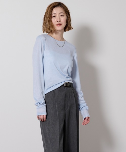 UR'S（ユアーズ）の「レイヤードトップスセット（Tシャツ/カットソー・レディース・グレー系その他/ブラック/イエロー/チャコール/ブラウン/杢グレー・L/M/S）」の12枚目の写真