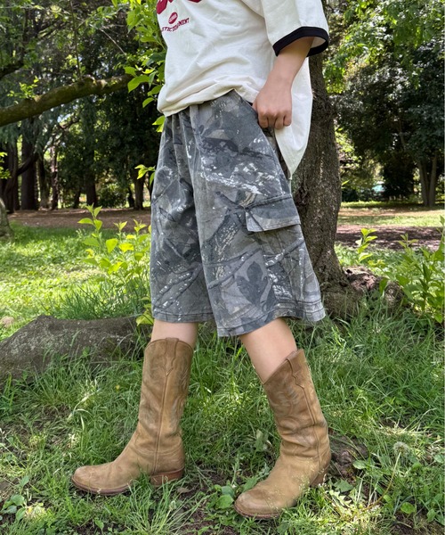 sedacle(セダクル)の「アソート柄ハーフパンツ(デニムパンツ・レディース・グレー系その他/ダークブラウン・MEDIUM/LARGE)」の4枚目の写真