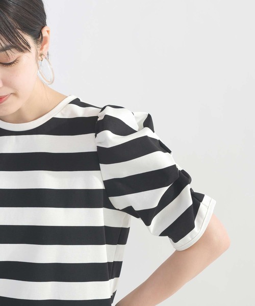 PICCIN(ピッチン)の「袖ギャザーカットソー(Tシャツ/カットソー・レディース・ブラック/オフホワイト/ホワイト系その他/アイボリー/モカ・M)」の17枚目の写真