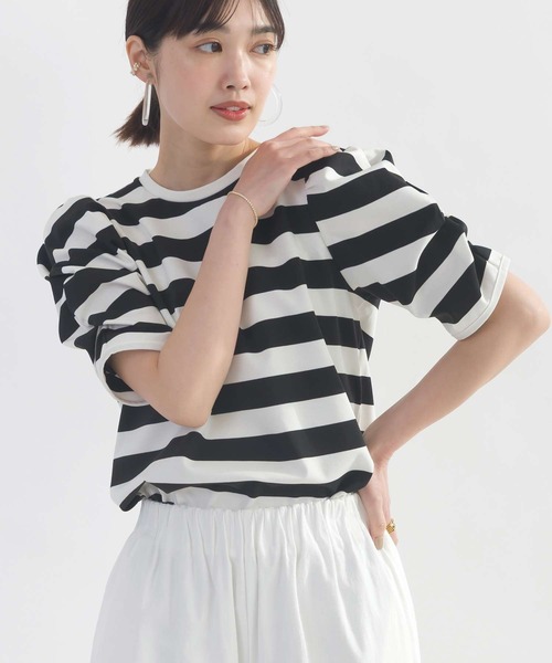 PICCIN(ピッチン)の「袖ギャザーカットソー(Tシャツ/カットソー・レディース・ブラック/オフホワイト/ホワイト系その他/アイボリー/モカ・M)」の13枚目の写真