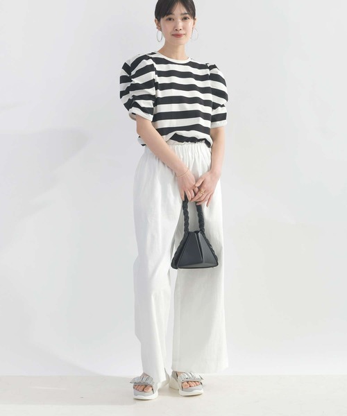 PICCIN(ピッチン)の「袖ギャザーカットソー(Tシャツ/カットソー・レディース・ブラック/オフホワイト/ホワイト系その他/アイボリー/モカ・M)」の9枚目の写真