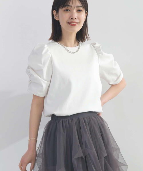 PICCIN(ピッチン)の「袖ギャザーカットソー(Tシャツ/カットソー・レディース・ブラック/オフホワイト/ホワイト系その他/アイボリー/モカ・M)」の19枚目の写真