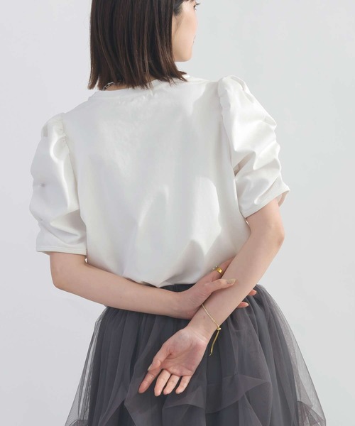 PICCIN(ピッチン)の「袖ギャザーカットソー(Tシャツ/カットソー・レディース・ブラック/オフホワイト/ホワイト系その他/アイボリー/モカ・M)」の22枚目の写真