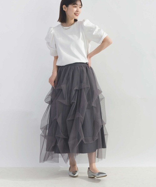 PICCIN(ピッチン)の「袖ギャザーカットソー(Tシャツ/カットソー・レディース・ブラック/オフホワイト/ホワイト系その他/アイボリー/モカ・M)」の21枚目の写真