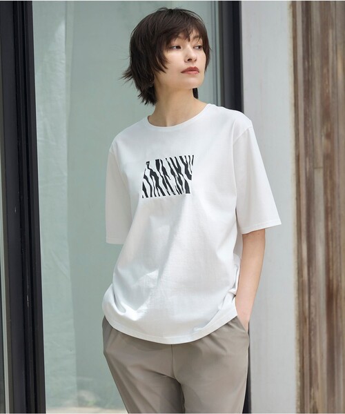 tシャツ ゼブラ柄 TEE レディース 楽天市場】Tシャツ・カットソー（柄ゼブラ）（トップス