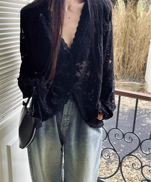 almo（アルモ）の「【LAMPOON】レースカーディガン（カーディガン/ボレロ・レディース・ホワイト/ブラック・FREE）」の22枚目の写真