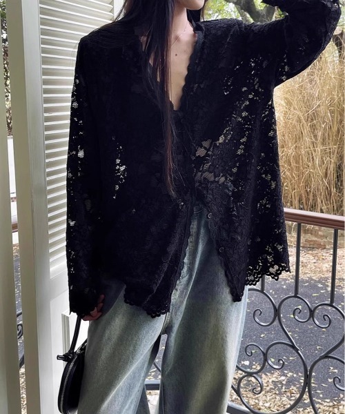 almo（アルモ）の「【LAMPOON】レースカーディガン（カーディガン/ボレロ・レディース・ホワイト/ブラック・FREE）」の21枚目の写真