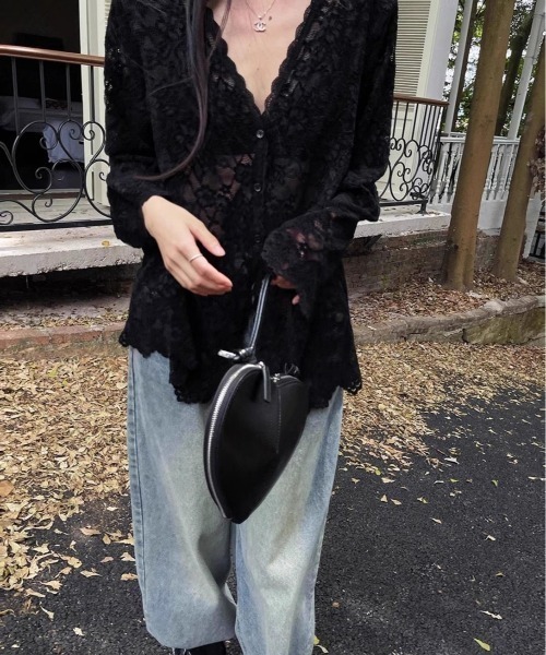 almo（アルモ）の「【LAMPOON】レースカーディガン（カーディガン/ボレロ・レディース・ホワイト/ブラック・FREE）」の14枚目の写真