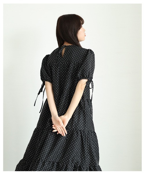 Sawa a la mode（サワアラモード）の「ティアードワンピース（ワンピース・レディース・ドット/ブラック・FREE）」の5枚目の写真