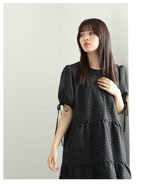Sawa a la mode（サワアラモード）の「ティアードワンピース（ワンピース・レディース・ドット/ブラック・FREE）」の11枚目の写真