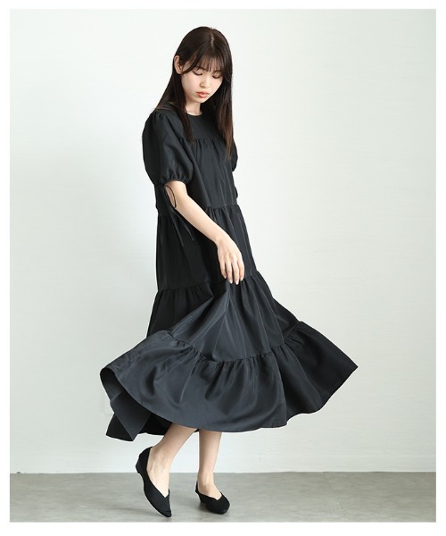Sawa a la mode（サワアラモード）の「ティアードワンピース（ワンピース・レディース・ドット/ブラック・FREE）」の14枚目の写真