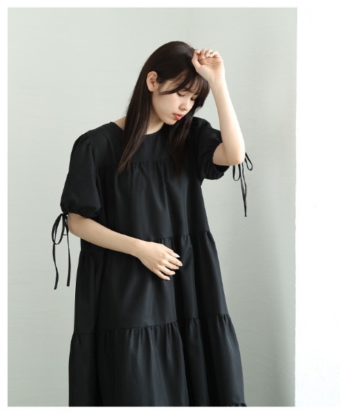 Sawa a la mode（サワアラモード）の「ティアードワンピース（ワンピース・レディース・ドット/ブラック・FREE）」の18枚目の写真