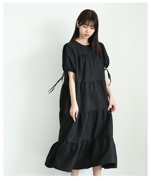Sawa a la mode（サワアラモード）の「ティアードワンピース（ワンピース・レディース・ドット/ブラック・FREE）」の21枚目の写真