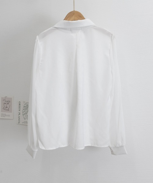 Miniministore（ミニミニストア）の「フリルリボンブラウス韓国風シャツブラウス（シャツ/ブラウス・レディース・ホワイト・L/XL/M）」の16枚目の写真