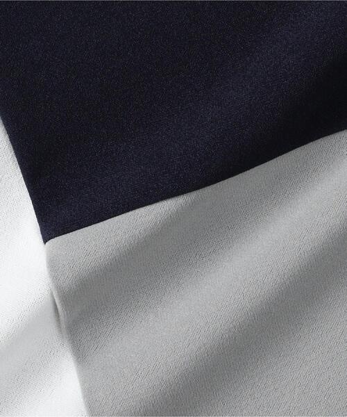 BACK NUMBER(バックナンバー)の「BACK NUMBER(バックナンバー)【メンズ】ジョーゼット斜め切替えデザインTシャツ(Tシャツ/カットソー・メンズ・ホワイト/ネイビー/ブラック・M/L/XL)」の4枚目の写真