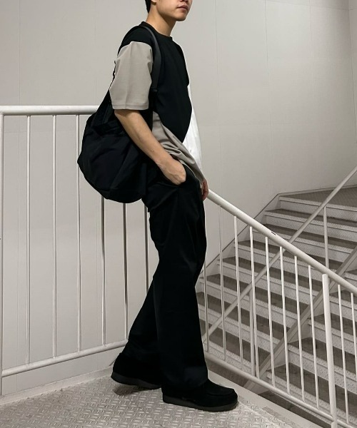 BACK NUMBER（バックナンバー）の「【BACK NUMBER】ジョーゼット斜め切替えデザインTシャツ（Tシャツ/カットソー・メンズ・ホワイト/ネイビー/ブラック・M/L/XL）」の15枚目の写真