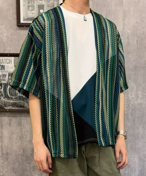 BACK NUMBER（バックナンバー）の「【BACK NUMBER】ジョーゼット斜め切替えデザインTシャツ（Tシャツ/カットソー・メンズ・ホワイト/ネイビー/ブラック・M/L/XL）」の18枚目の写真