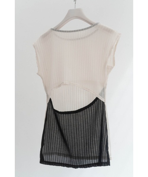 Knuth Marf(クヌースマーフ)の「french sleeve ribbed tops(Tシャツ/カットソー・レディース・ブラック/ホワイト×ブラック・FREE)」の18枚目の写真