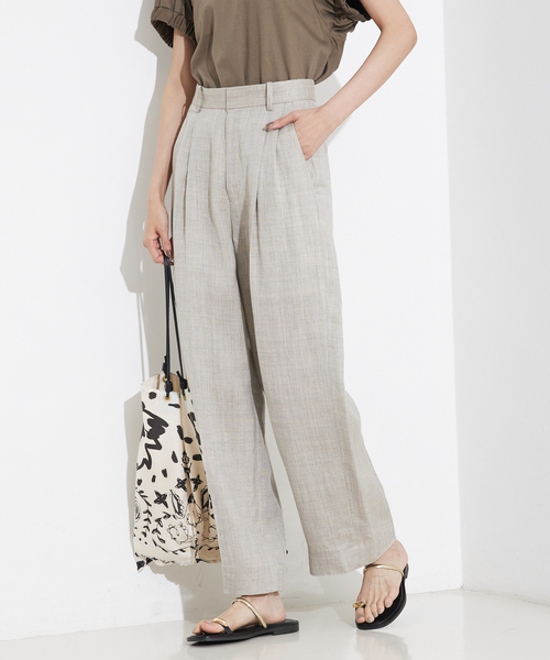 セットアップ対応】ミックスカラーラミーパンツ/リネンパンツ/夏服