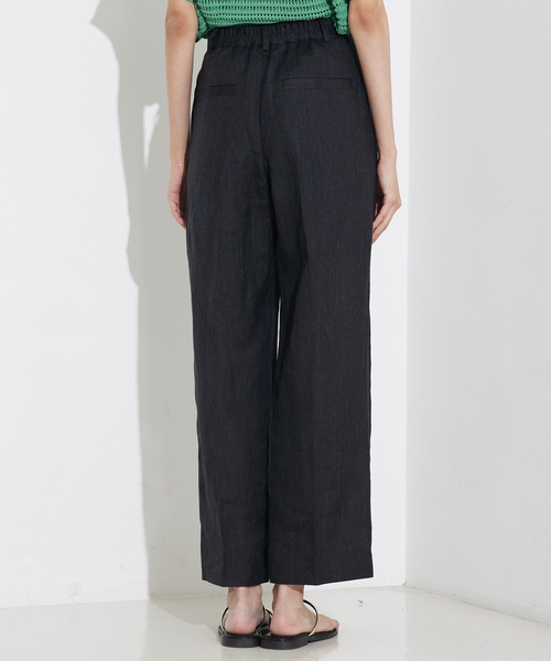 qualite（カリテ）の「【セットアップ対応】ミックスカラーラミーパンツ/リネンパンツ/夏服/カセット服（その他パンツ・レディース・グレイッシュベージュ/チャコールグレー・36/38）」の9枚目の写真