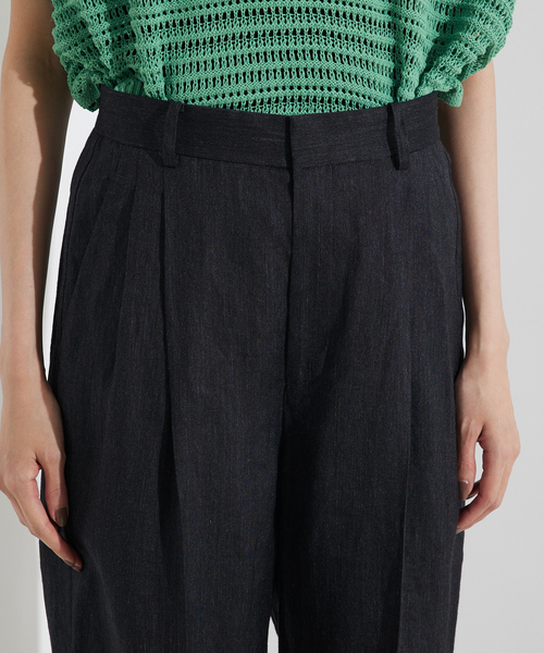 qualite（カリテ）の「【セットアップ対応】ミックスカラーラミーパンツ/リネンパンツ/夏服/カセット服（その他パンツ・レディース・グレイッシュベージュ/チャコールグレー・36/38）」の11枚目の写真