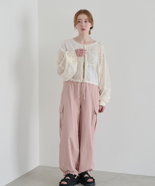 Crisp（クリスプ）の「パッチワークレースカーディガン（カーディガン/ボレロ・レディース・ホワイト・FREE）」の6枚目の写真