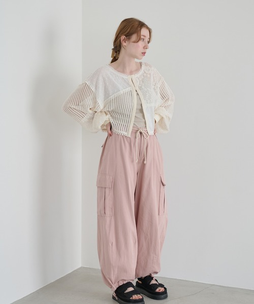 Crisp（クリスプ）の「パッチワークレースカーディガン（カーディガン/ボレロ・レディース・ホワイト・FREE）」の7枚目の写真