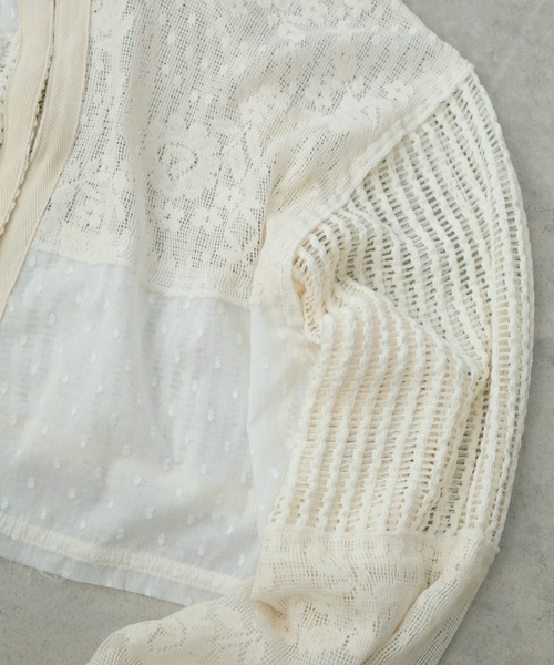 Crisp（クリスプ）の「パッチワークレースカーディガン（カーディガン/ボレロ・レディース・ホワイト・FREE）」の14枚目の写真