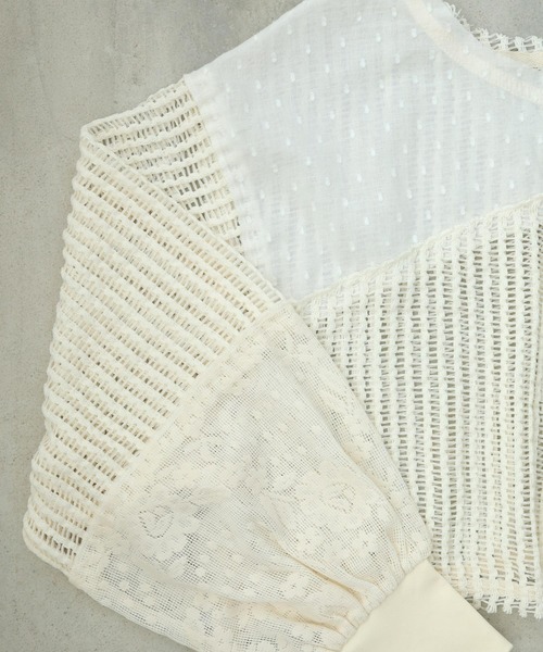 Crisp（クリスプ）の「パッチワークレースカーディガン（カーディガン/ボレロ・レディース・ホワイト・FREE）」の15枚目の写真