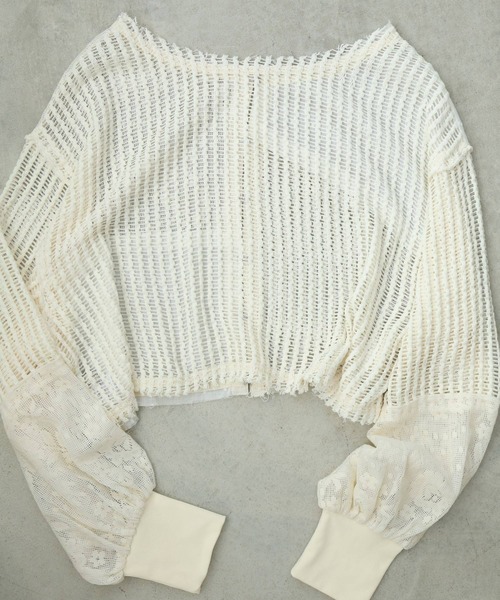 Crisp（クリスプ）の「パッチワークレースカーディガン（カーディガン/ボレロ・レディース・ホワイト・FREE）」の16枚目の写真