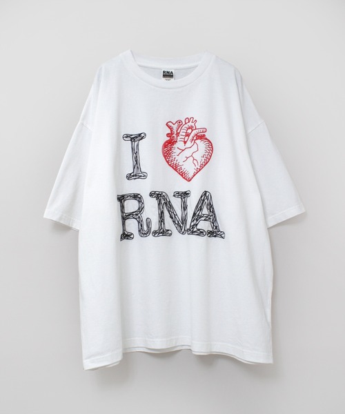 RNA(アールエヌエー)の「M2504 I LOVE RNA BIG T(Tシャツ/カットソー・レディース・ブルーグリーン/ホワイト/スミクロ・MEDIUM)」の6枚目の写真