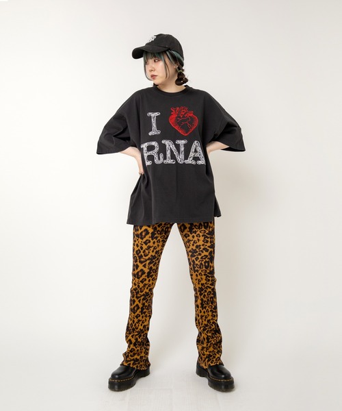 【ブル－グリーン】M2504 I LOVE RNA BIG T RNA（アールエヌエー） tシャツ M2504 I LOVE RNA BIG T レディース