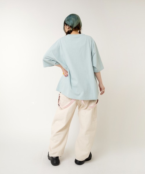 RNA(アールエヌエー)の「M2504 I LOVE RNA BIG T(Tシャツ/カットソー・レディース・ブルーグリーン/ホワイト/スミクロ・MEDIUM)」の20枚目の写真