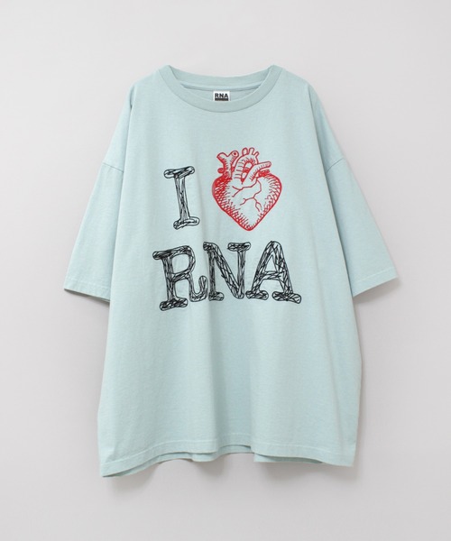 【ブル－グリーン】M2504 I LOVE RNA BIG T セール】M2504 I LOVE RNA BIG T（Tシャツ/カットソー）｜RNA（アール