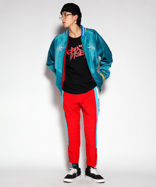 ALDIES(アールディーズ)の「Skull Souvenir Jacket / スカルスーベニアジャケット(スカジャン・メンズ・バーガンディー/ピンク/ターコイズブルー・SMALL/MEDIUM/LARGE/X-LARGE)」の4枚目の写真