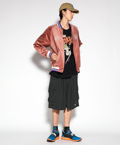 ALDIES(アールディーズ)の「Skull Souvenir Jacket / スカルスーベニアジャケット(スカジャン・メンズ・バーガンディー/ピンク/ターコイズブルー・SMALL/MEDIUM/LARGE/X-LARGE)」の18枚目の写真