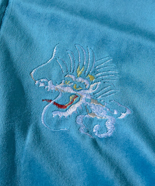 ALDIES(アールディーズ)の「Skull Souvenir Jacket / スカルスーベニアジャケット(スカジャン・メンズ・バーガンディー/ピンク/ターコイズブルー・SMALL/MEDIUM/LARGE/X-LARGE)」の13枚目の写真