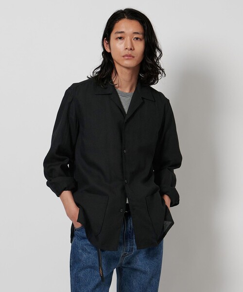 UNITED ARROWS（ユナイテッドアローズ）の「サンウォッシュ パマナ ハバナ シャツ（シャツ/ブラウス・メンズ・モカ/ブラック・L/S/M/XL）」の2枚目の写真