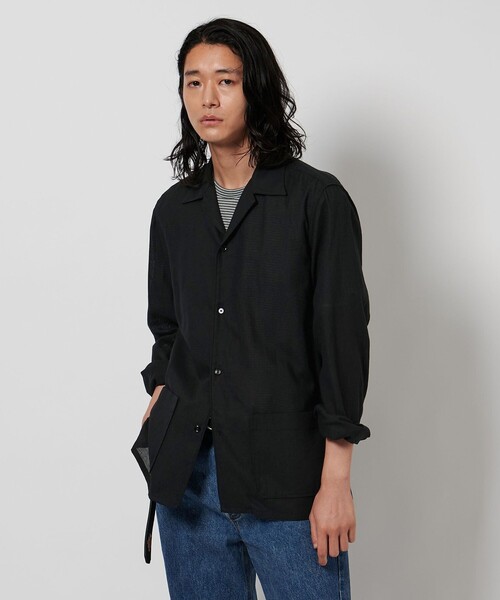 UNITED ARROWS（ユナイテッドアローズ）の「サンウォッシュ パマナ ハバナ シャツ（シャツ/ブラウス・メンズ・モカ/ブラック・L/S/M/XL）」の4枚目の写真