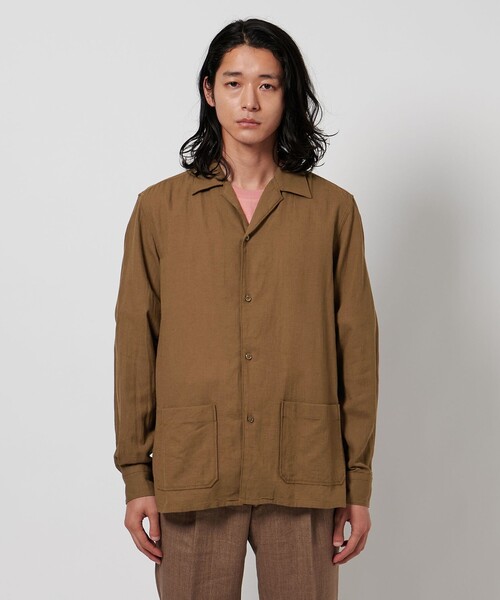 UNITED ARROWS（ユナイテッドアローズ）の「サンウォッシュ パマナ ハバナ シャツ（シャツ/ブラウス・メンズ・モカ/ブラック・L/S/M/XL）」の6枚目の写真