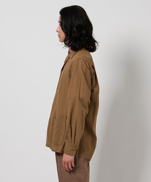 UNITED ARROWS（ユナイテッドアローズ）の「サンウォッシュ パマナ ハバナ シャツ（シャツ/ブラウス・メンズ・モカ/ブラック・L/S/M/XL）」の7枚目の写真