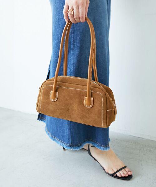 le.coeur blanc(ルクールブラン)の「《WEB限定アイテム》ヴィンテージライクスクエアボストン(ボストンバッグ・レディース・ブラウン/キャメル・FREE)」の2枚目の写真