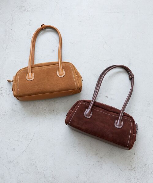 le.coeur blanc(ルクールブラン)の「《WEB限定アイテム》ヴィンテージライクスクエアボストン(ボストンバッグ・レディース・ブラウン/キャメル・FREE)」の1枚目の写真