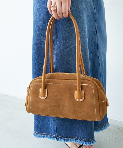 le.coeur blanc(ルクールブラン)の「《WEB限定アイテム》ヴィンテージライクスクエアボストン(ボストンバッグ・レディース・ブラウン/キャメル・FREE)」の5枚目の写真