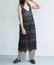 かぎ編みワンピース