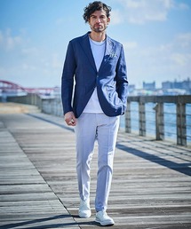 g-stage（ジーステージ）の「清涼 ストレッチ シアサッカー ストライプパンツ ウォッシャブル（その他パンツ）」